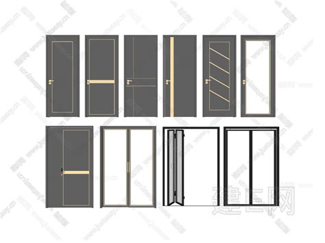 现代门模型su模型下载 Id113724776 建e室内设计网