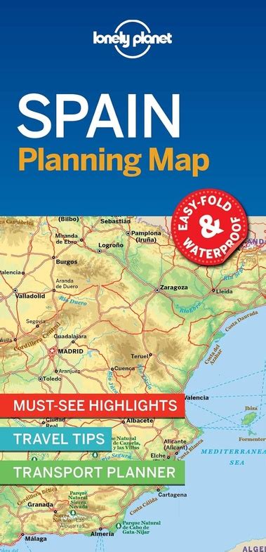 Wegenkaart Landkaart Planning Map Spain Spanje Lonely Planet