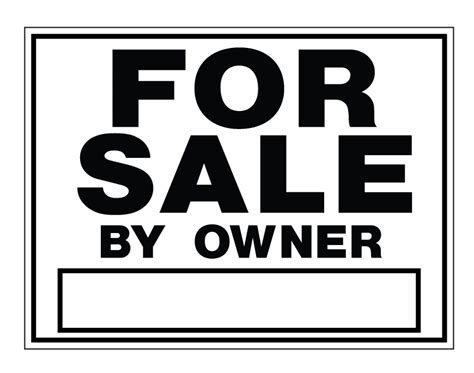 Buy our black and white "For Sale By Owner" corrugated plastic sign ...