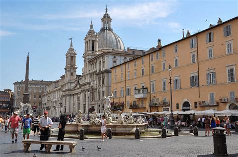 Piazza Navona Is A Square In Rome Stock Photo - Download Image Now