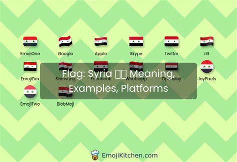 🇸🇾 Flag Syria Emoji Meaning Info Stats Emojikitchen