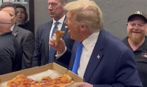 Trump Grosses Americans Out After Offering His Half Eaten Pizza Slice