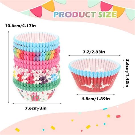 Pi Ces Caissettes Cupcake Papier Pour Muffins Moules Cupcakes En