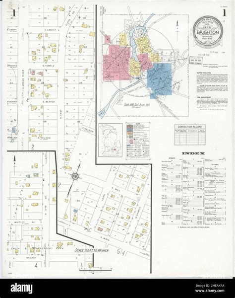 Map of brighton michigan hi-res stock photography and images - Alamy