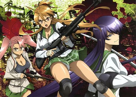 Vector Highschool Of The Dead Busujima Saeko 3556x2000 Anime Hot Anime