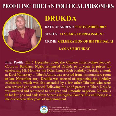 profiling tibetan political prisoners drukda central tibetan