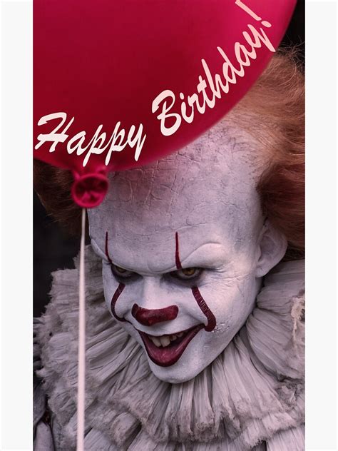 "Happy Birthday Creepy Clown Face" Sticker by TobyLozandro | Redbubble