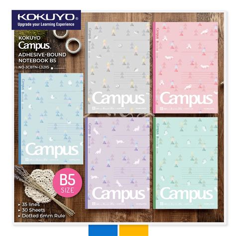 Limited Edition Kokuyo Campus Adhesive Bound Notebook B5 Dotted 6mm