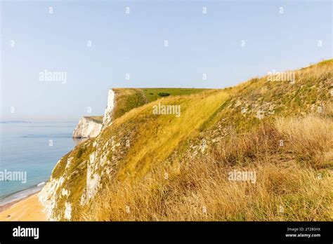 Jurassic coast at Durdle Door beach Lulworth, world heritage site ...