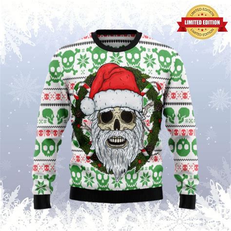 Skull Santa Clause Ugly Sweaters For Men Women Rugcontrol