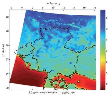 Twenty Five Year Mean Modeled Wind At M Height Over The Entire