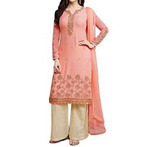 Straight Stitched Ladies Palazzo Suit Machine Wash Hand Wash At Rs 400