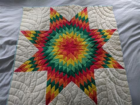 Owinja Or Star Quilt Made By The Lakota Of South Dakota For My Birth 35