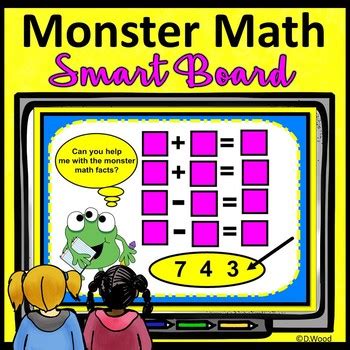 SMART Board Activities | SMART Board Monster Math by Debbie Wood