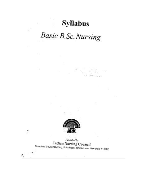 Bsc Nursing Syllabus 2