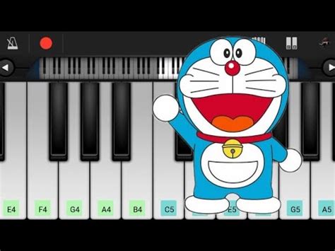 DORAEMON THEME SONG PIANO(MOBILE) TUTORIAL - YouTube