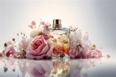 Premium Photo Ai Generated Digital Art Of A Perfume Bottle Surrounded