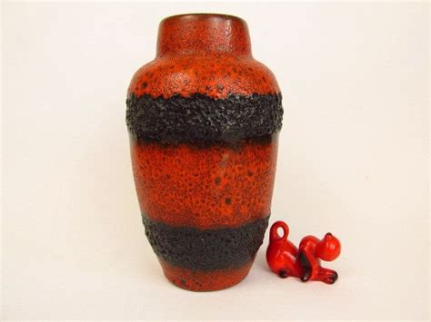 Vintage Keramik Vase Von Scheurich Fat Lava Rot 549 21 Etsy