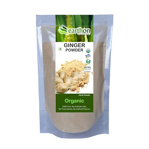 Earthon Organic Dry Ginger Powder Soonth Choorn 100 Gms Grocery And Gourmet Foods