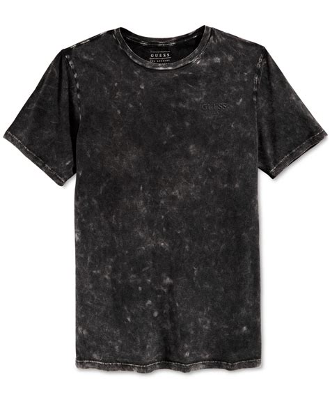 Guess Men S Flag Acid Wash Graphic Print T Shirt In Black For Men Lyst