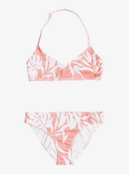 Flowers Addict Triangle Bralette Bikini Set für Mädchen 8 16 Roxy