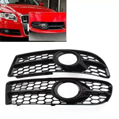 Front Bumper Fog Light Grille Cover Honeycomb Fit Audi A B S Line S