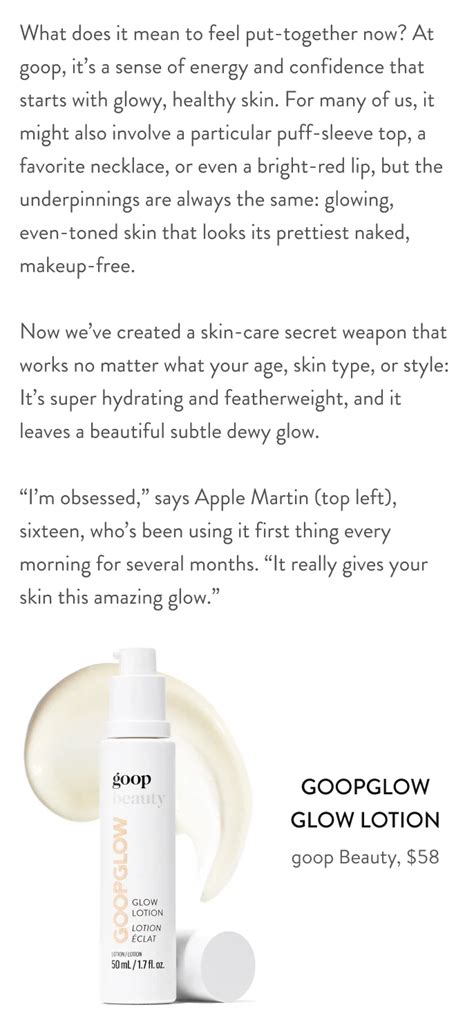 Goop Introducing Goopglow Glow Lotion Milled