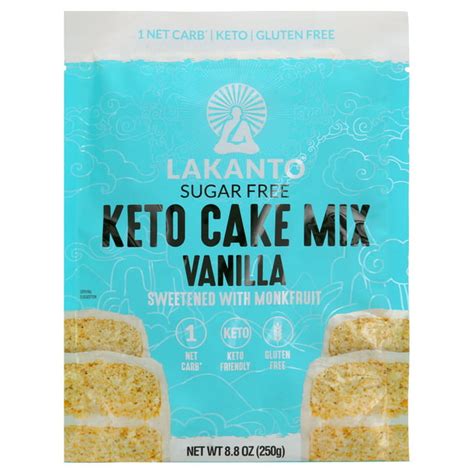 Lakanto Sugar-Free Keto Cake Mix - Zero Bake, Gluten-Free, 1 Net Carb, For Delicious Vanilla ...