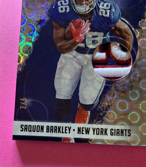 Saquon Barkley Panini National Vip Rc Rookie Color Patch Limited