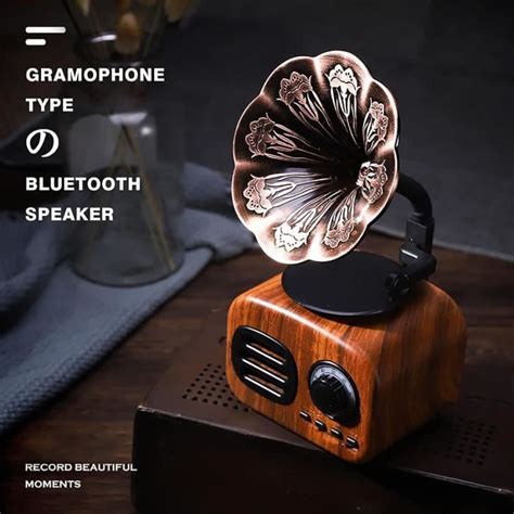 Haut Parleur Bluetooth Audio D Ordinateur De Radio Gramophone Rétro