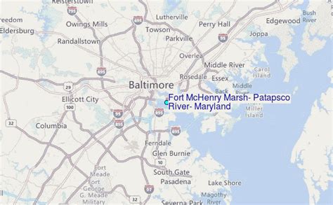 Fort Mchenry Marsh Patapsco River Maryland Tide Station Location Guide