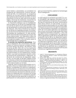 El Medio Hospitalario Y La Formacion De Ingenieros Biomedicos Pdf