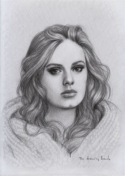 Adele Drawing Easy Adele Sketch Bocagewasual