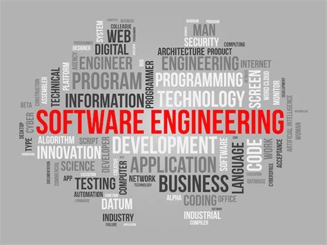 Premium Vector Word Cloud Background Concept For Software Engineering