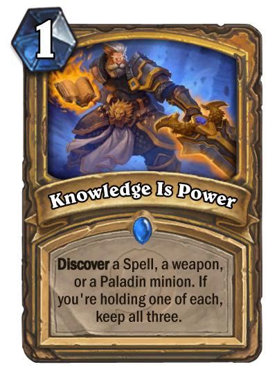 Knowledge Is Power– Paladin Spell : r/customhearthstone