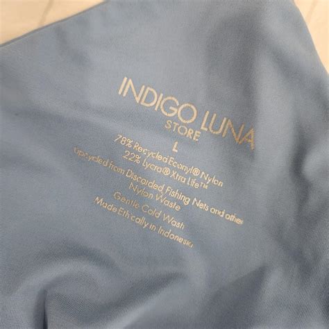 Indigo Luna Store Blue Triangle Tie Up Bikini And Depop