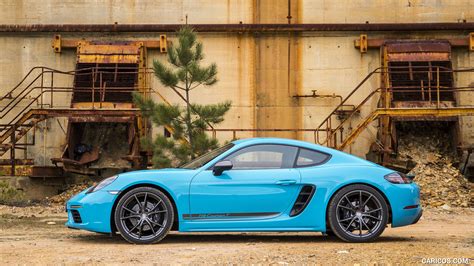 Porsche Cayman T Color Miami Blue Side Hd Wallpaper