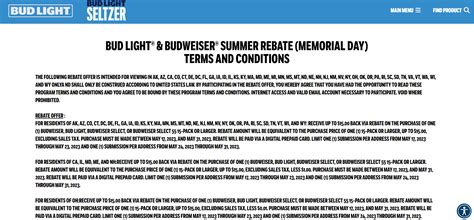 Us Budweiser Family Memorial Day Rebate - BudlightRebate.com