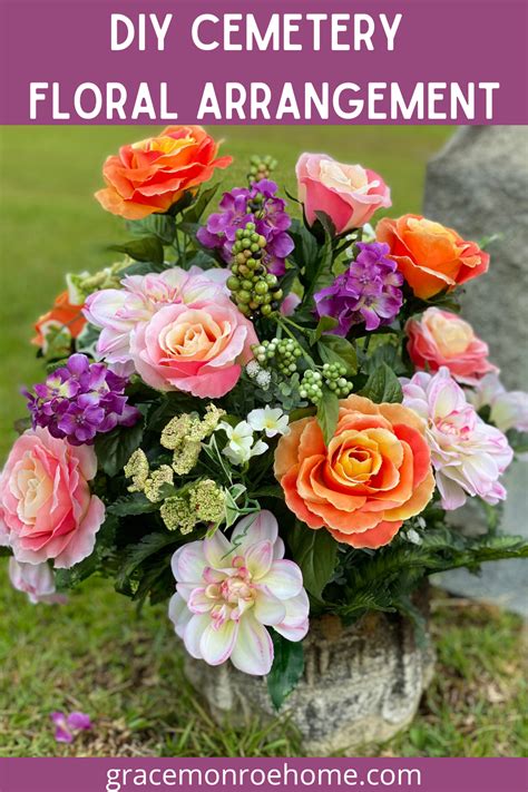 DIY Cemetery Floral Arrangement | Grace Monroe Home