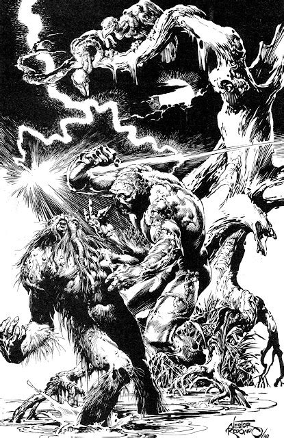 Swamp Things Vs Man Thing By Nestor Redondo Earth S Mightiest Blog