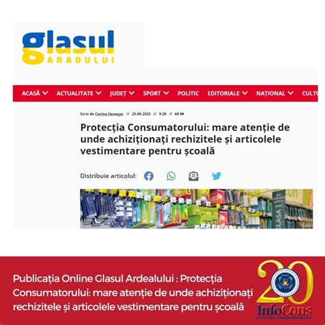 Publica Ia Online Glasul Ardealului Protec Ia Consumatorului Mare