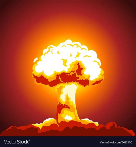 Nuclear explosion vector image on VectorStock | Explosion drawing ...