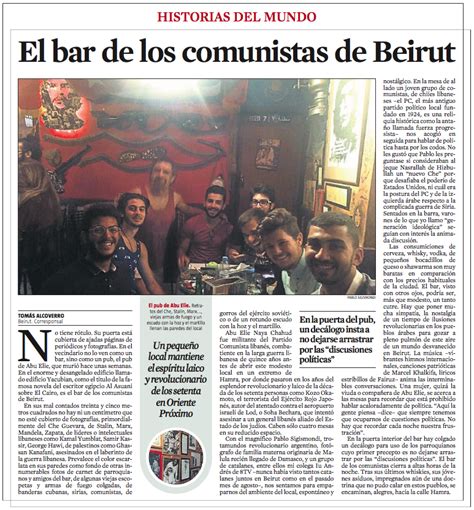 El bar de los comunistas de Beirut Tomás Alcoverro