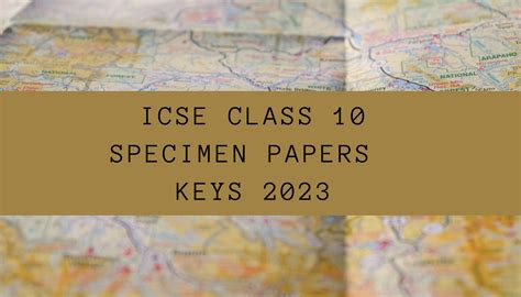 ICSE 10th Official Model Papers And Solutions For Board Exam 2023