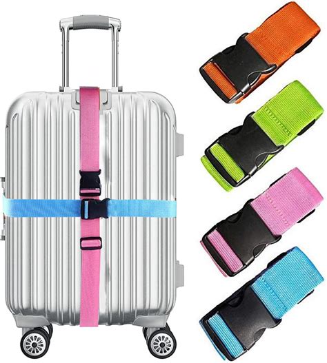 Luggage Straps Pack Adjustable Suitcase Belts Travel Packing Belt With