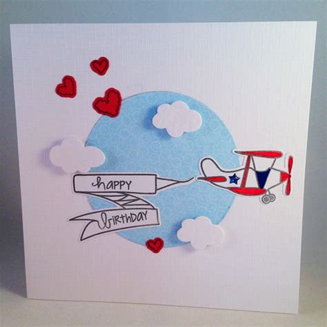 Items Similar To Birthday Card Aeroplane Airplane Aircraft With Happy Birthday Banner On Etsy