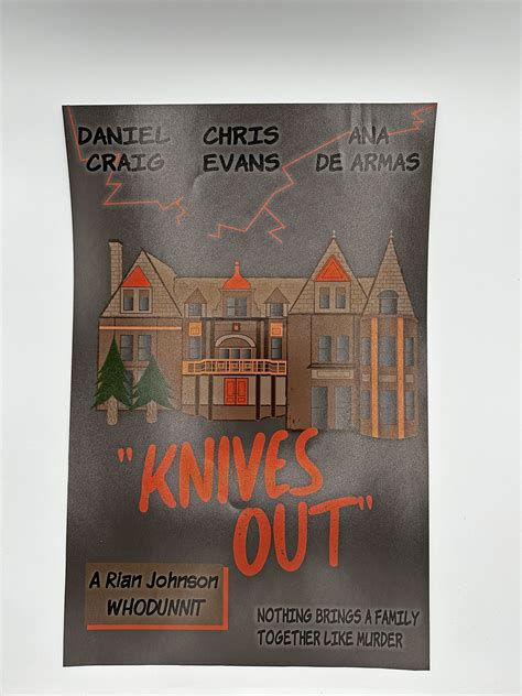 Knives Out Poster - Drue Bowen - Art & Design