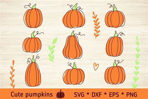 Pumpkin Svg Bundle Thanksgiving Pumpkins Png Clipart