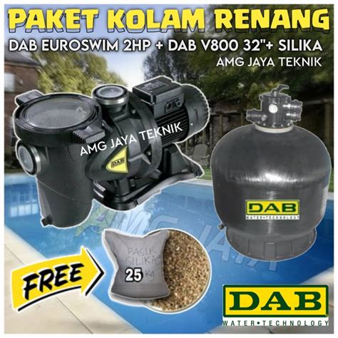 Jual MESIN POMPA AIR KOLAM RENANG DAB 2HP SAND FILTER DAB 32