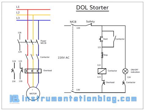 dol motor starter circuit diagram - Wiring Diagram